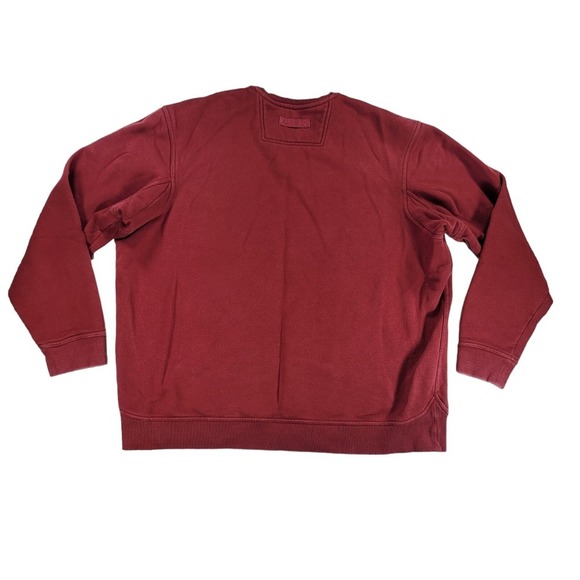 Duluth Trading Co Sweater Mens XL Heavyweight Crewneck Burgundy Red Cotton - Picture 6 of 6